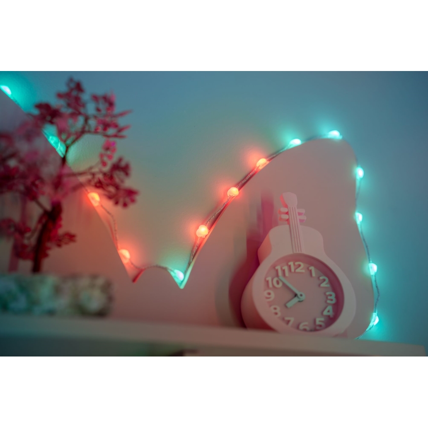 Twinkly - Guirnalda LED RGB regulable CANDIES 100 LED 8 m USB Wi‑Fi