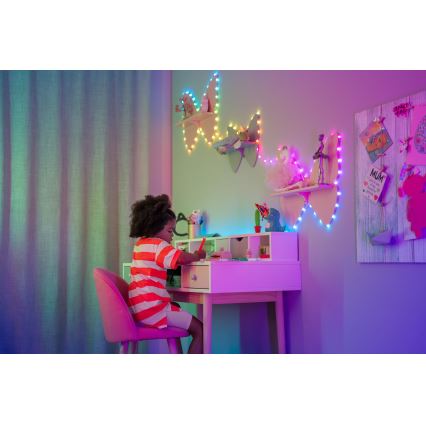 Twinkly - Guirnalda LED RGB regulable CANDIES 100 LED 8 m USB Wi‑Fi
