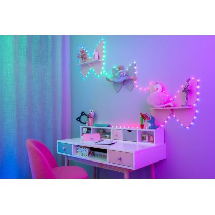Twinkly - Guirnalda LED RGB regulable CANDIES 100 LED 8 m USB Wi‑Fi
