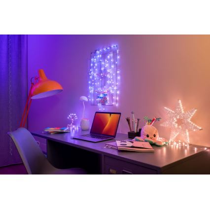 Twinkly - Guirnalda LED RGB regulable CANDIES 100 LED 8 m USB Wi‑Fi