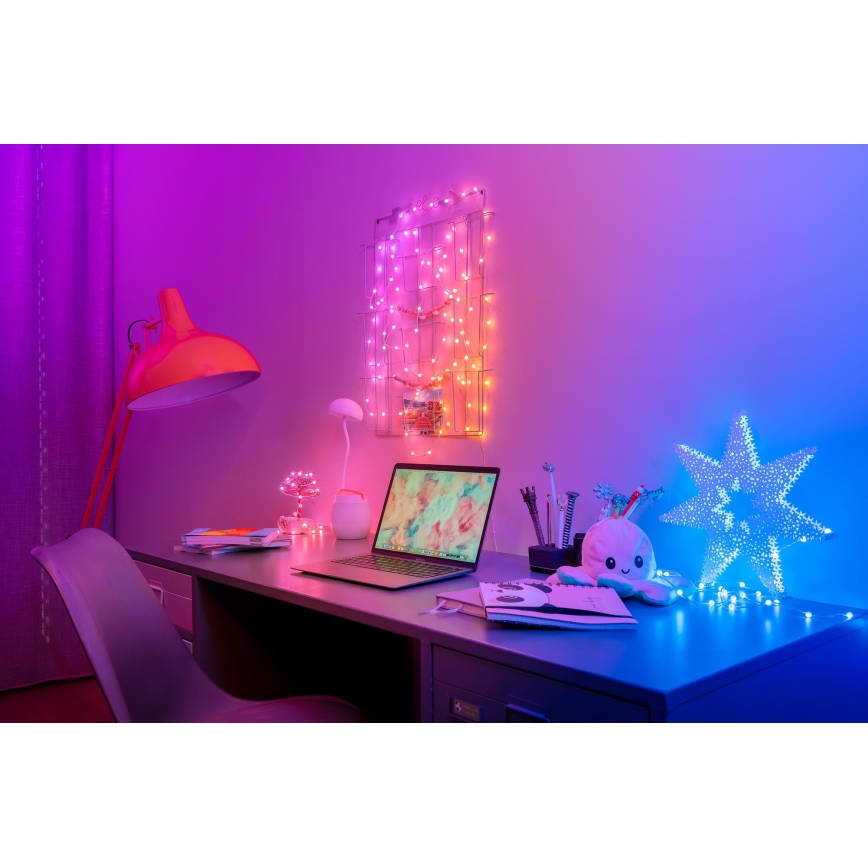 Twinkly - Guirnalda LED RGB regulable CANDIES 100 LED 8 m USB Wi‑Fi