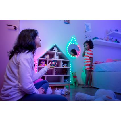 Twinkly - Guirnalda LED RGB regulable CANDIES 100 LED 8 m USB Wi‑Fi