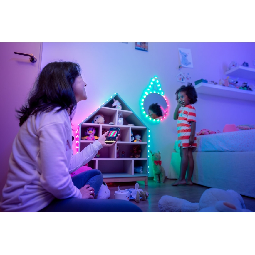 Twinkly - Guirnalda LED RGB regulable CANDIES 100 LED 8 m USB Wi‑Fi