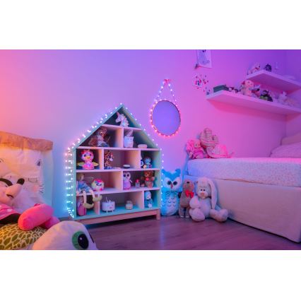 Twinkly - Guirnalda LED RGB regulable CANDIES 100 LED 8 m USB Wi‑Fi