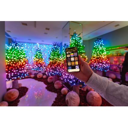 Twinkly - Guirnalda LED RGBW regulable para exterior STRINGS 250xLED 23,5m IP44 Wi-Fi