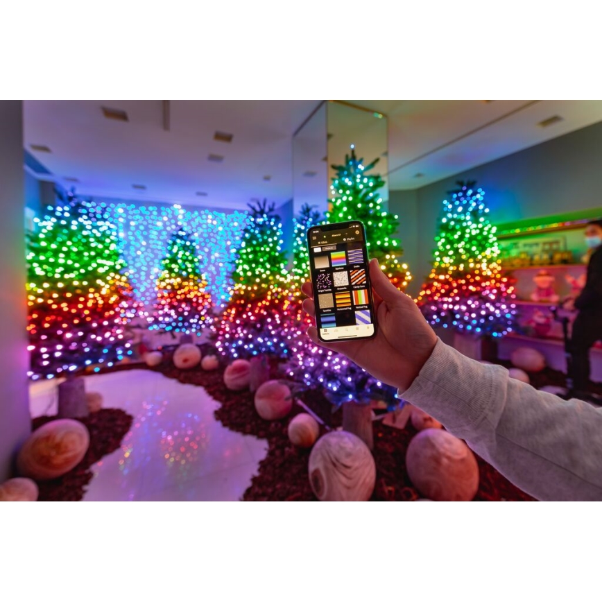 Twinkly - Guirnalda LED RGBW regulable para exterior STRINGS 250xLED 23,5m IP44 Wi-Fi