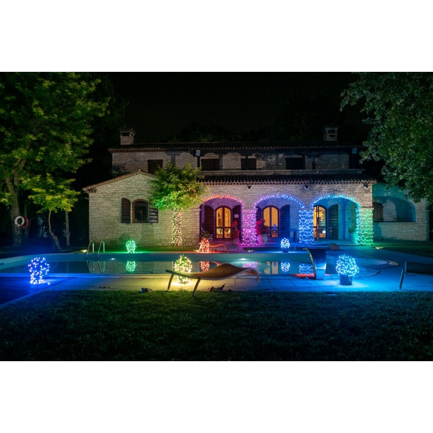 Twinkly - Guirnalda LED RGBW regulable para exterior STRINGS 250xLED 23,5m IP44 Wi-Fi