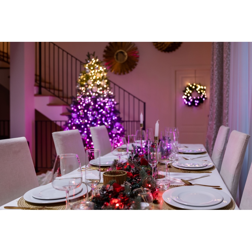 Twinkly - Cadena para exterior regulable LED RGBW STRINGS 250 LEDs 23,5 m IP44 Wi-Fi