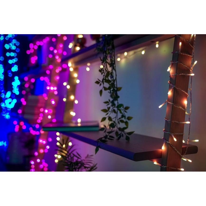 Twinkly - Cadena para exterior regulable LED RGBW STRINGS 250 LEDs 23,5 m IP44 Wi-Fi