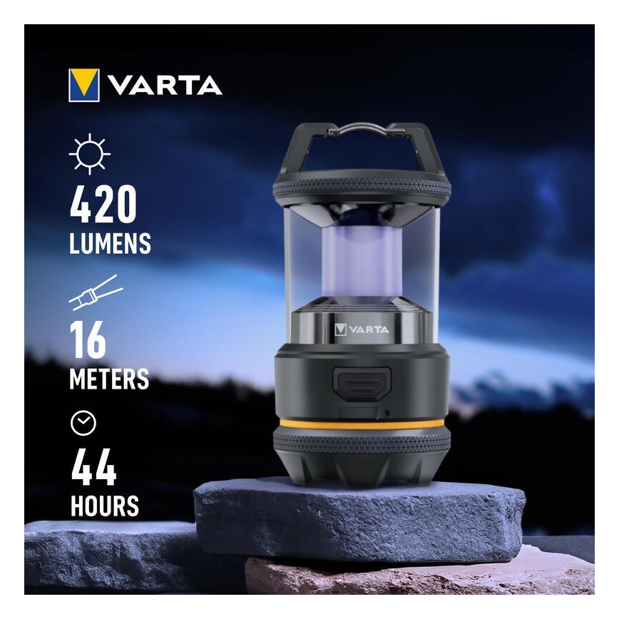 Varta 17550101111 - Linterna LED de camping L20, 3,6 V, 2600 mAh, IP54