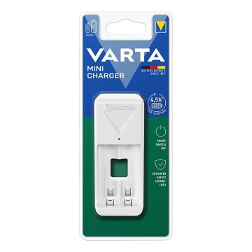 Varta 57656101401 - Cargador de baterías 2xAA/AAA 230V