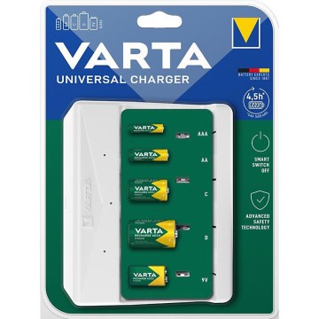 Varta 57658101401 - Cargador de baterías AA/AAA/C/D/5V