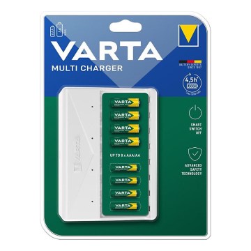 Varta 57659101401 - Cargador de baterías 8xAA/AAA 5V