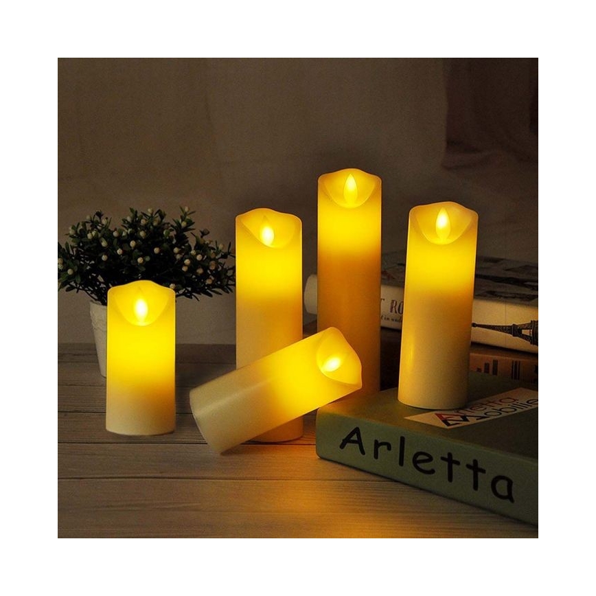 Vela LED LED/2xAA blanco cálido 17,5 cm