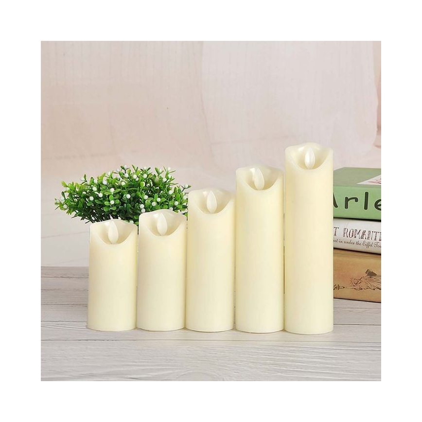Vela LED LED/2xAA blanco cálido 17,5 cm
