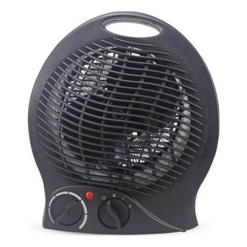 Ventilador con calefactor 1000/2000W/230V negro