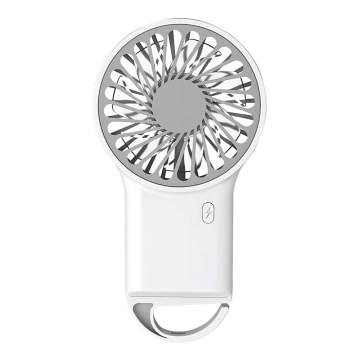 Ventilador de bolsillo recargable 3W/5V 300 mAh blanco