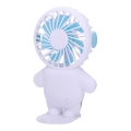 Ventilador de bolsillo recargable 4,5 W/5 V, 500 mAh, blanco/azul