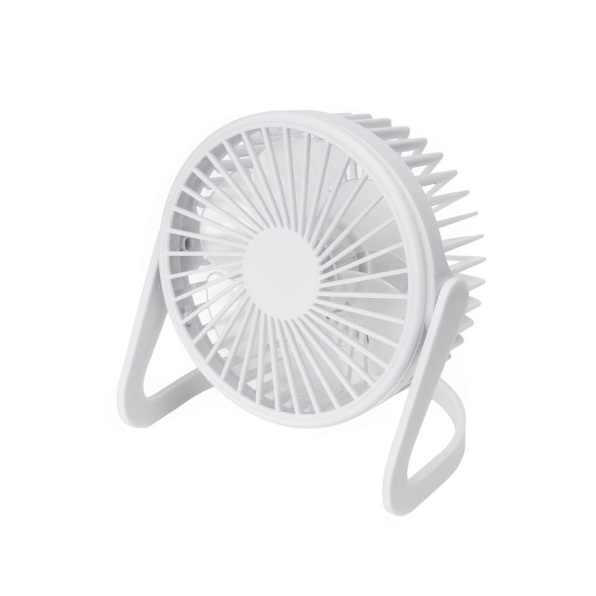 Ventilador de mesa USB diámetro 15 cm blanco