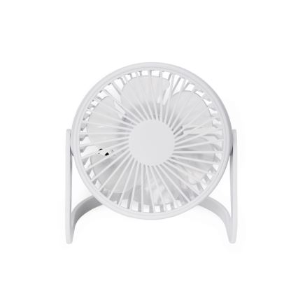 Ventilador de mesa USB diámetro 15 cm blanco