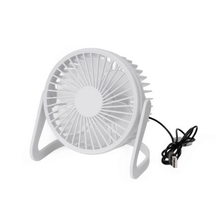 Ventilador de mesa USB diámetro 15 cm blanco