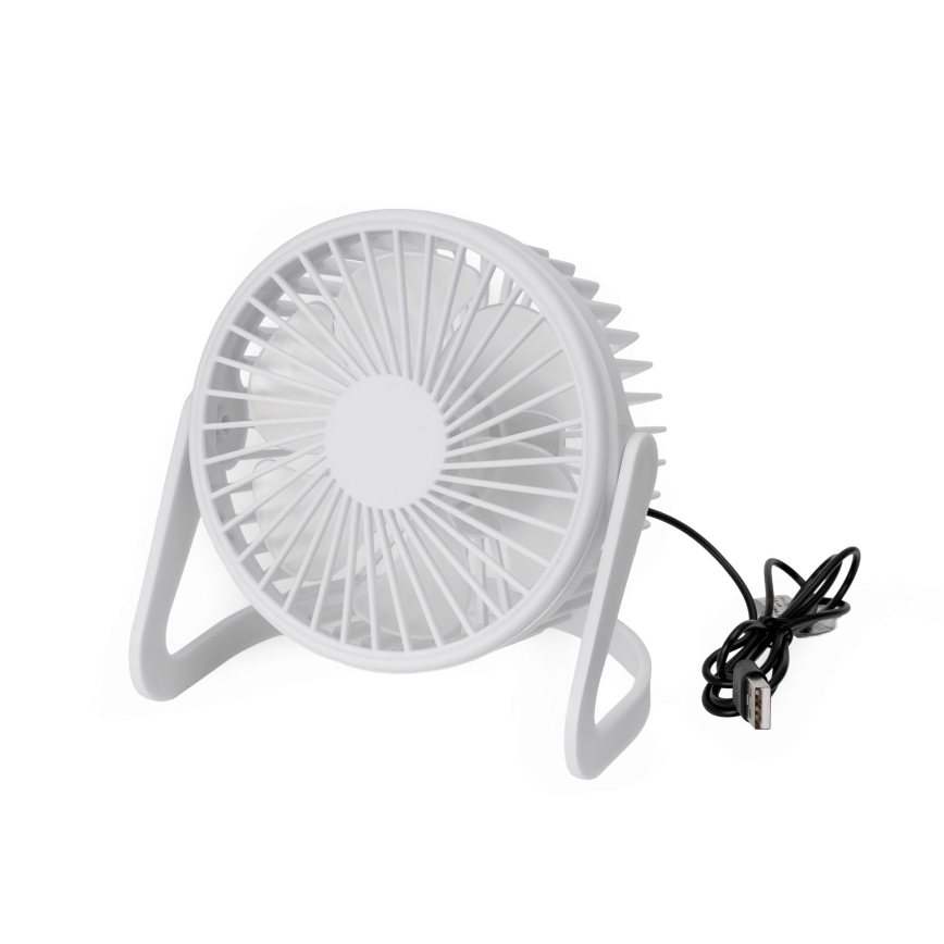 Ventilador de mesa USB diámetro 15 cm blanco