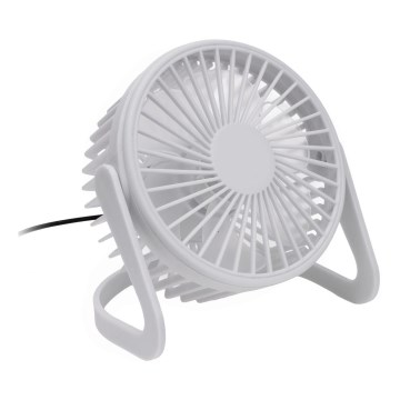 Ventilador de mesa USB diámetro 15 cm blanco