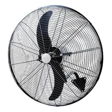 Ventilador de pared 200 W/230 V, diámetro 76 cm, negro + mando a distancia