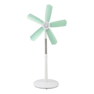 Ventilador de pie 15W/230V 100 cm blanco/verde