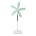 Ventilador de pie 15W/230V diámetro 50 cm blanco/verde