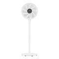 Ventilador de pie 25 W/230 V, 130 cm, blanco, con mando a distancia
