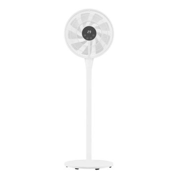 Ventilador de pie 25 W/230 V, 130 cm, blanco, con mando a distancia