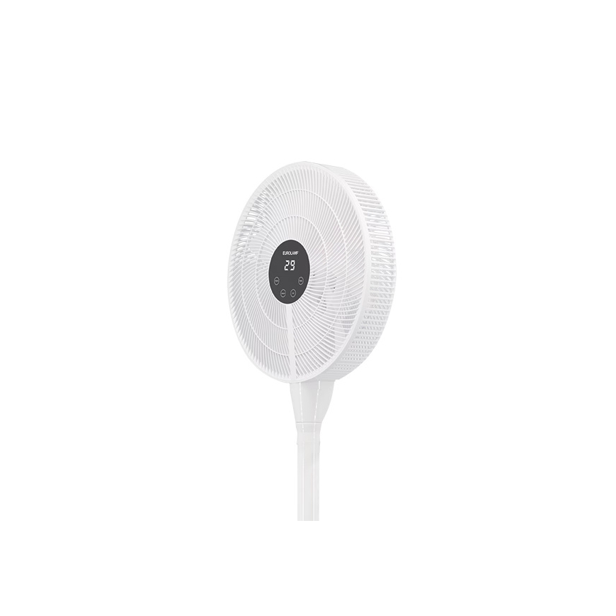 Ventilador de pie 25 W/230 V, 130 cm, blanco, con mando a distancia