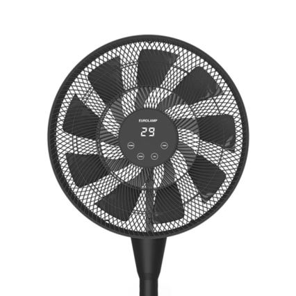 Ventilador de pie 25W/230V 130 cm negro + mando a distancia