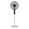 Ventilador de pie 60 W/230 V, 135 cm, blanco/negro, con mando a distancia