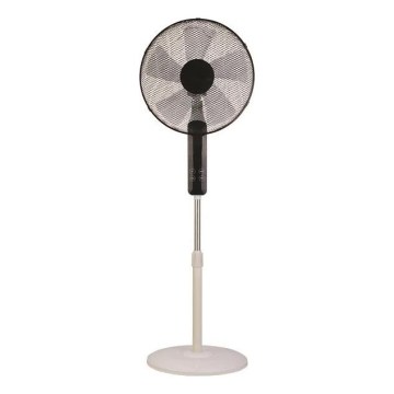 Ventilador de pie 60 W/230 V, 135 cm, blanco/negro, con mando a distancia