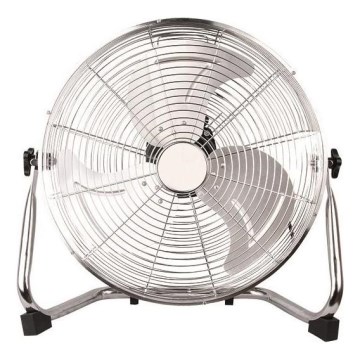 Ventilador de pie 90 W/230 V, diámetro 40 cm, acabado en cromo brillante