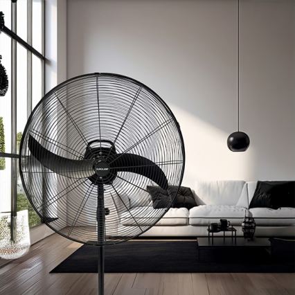 Ventilador de pie industrial 115 W/230 V, 188 cm, negro