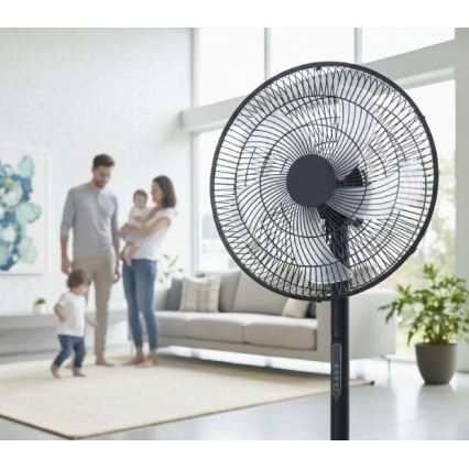 Ventilador de pie VIENTO-R 40W/230V negro + mando a distancia