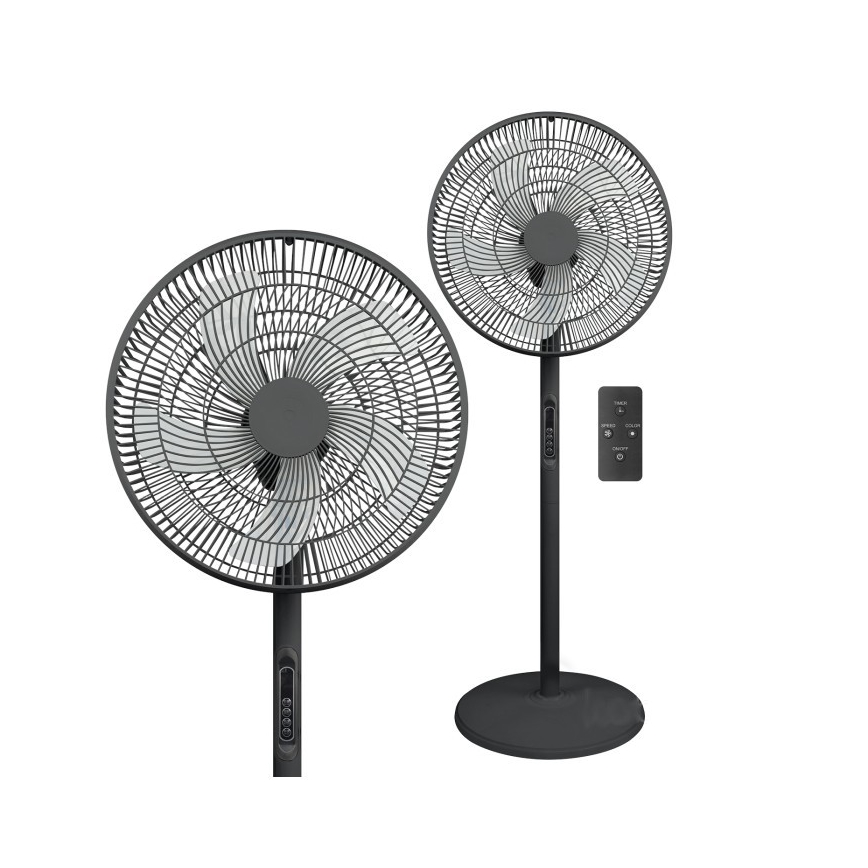 Ventilador de pie VIENTO-R 40W/230V negro + mando a distancia