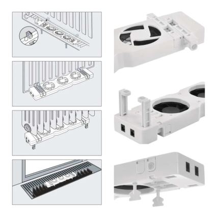Ventilador de radiador 5/230V blanco