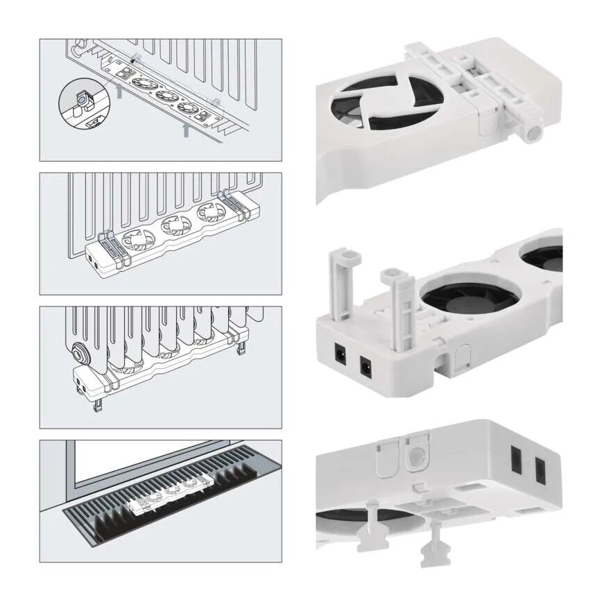 Ventilador de radiador 5/230V blanco