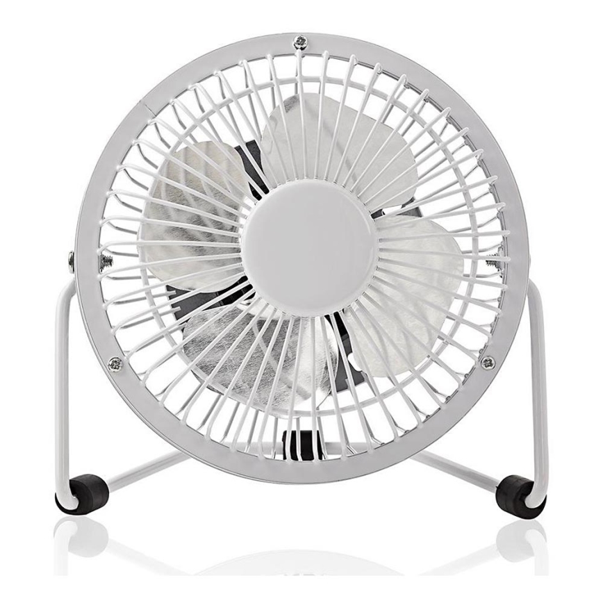Ventilador de sobremesa 3 W/USB 10 cm blanco