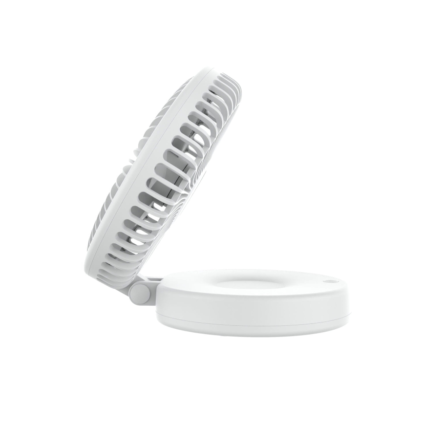 Ventilador de sobremesa recargable 10 W / 5 V, batería de 2400 mAh, blanco