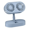 Ventilador de sobremesa recargable 3,7 V 1200 mAh azul