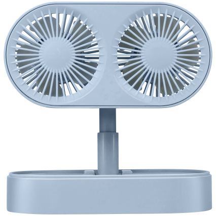Ventilador de sobremesa recargable 3,7 V 1200 mAh azul