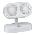 Ventilador de sobremesa recargable 3,7V 1200 mAh blanco