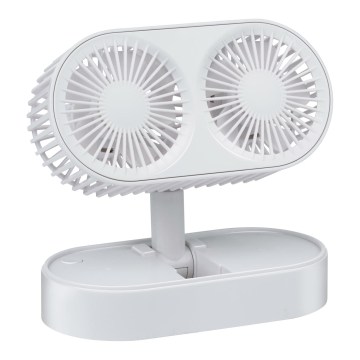 Ventilador de sobremesa recargable 3,7V 1200 mAh blanco