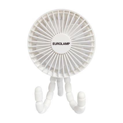 Ventilador de sobremesa recargable 3W/5V 1800 mAh blanco