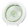 Ventilador de sobremesa recargable 4W/5V 1200 mAh blanco